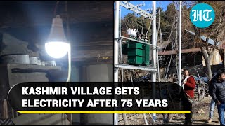 Kashmir's Tethan electrified after 75 years; Jubilant villagers dance, thank Modi govt | Watch