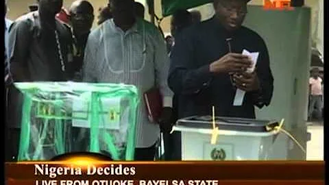 PRESIDENT JONATHAN VOTES IN OTUOKE