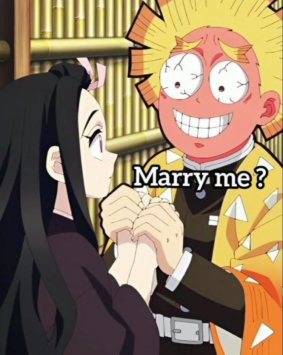 Zenitsu asked Nezuko to marry him|#demonslayer #nezuko #zenitsu #anime #shorts