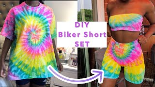 Baddie DIY Biker Short Set || Baddie on a Budget