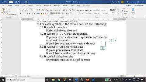 Video 6   Evaluate Postfix Expression Pseudocode