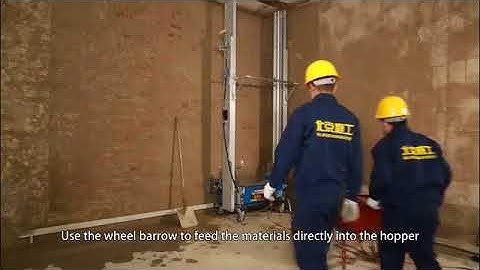 The operation video of DaNiu 2 0 automatic wall plastering machine