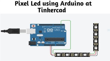 #20 Pixel Led using  Arduino at Tinkercad in English || Block Coding
