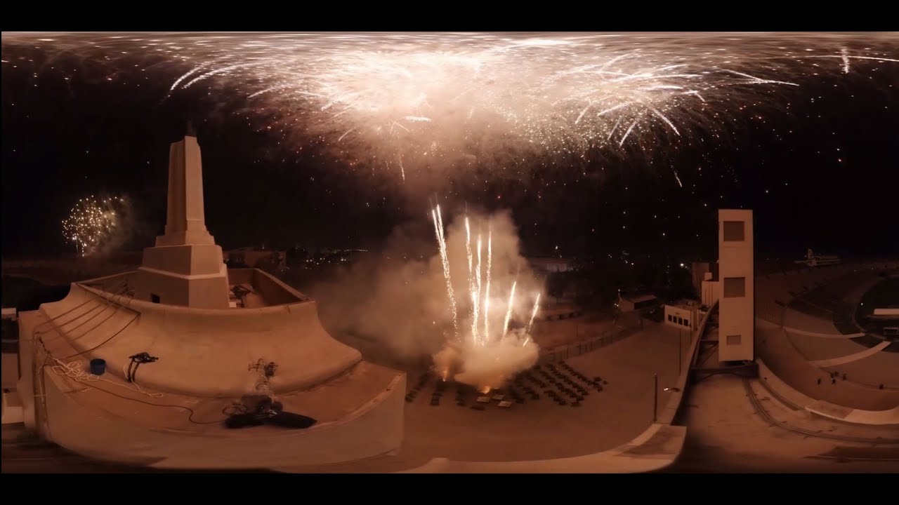 LA Coliseum Exposition Park 360 Fireworks Finale YouTube