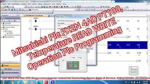 Mitsubishi Plc FX2N 4AD PT100 Temperature READ WRITE Programming