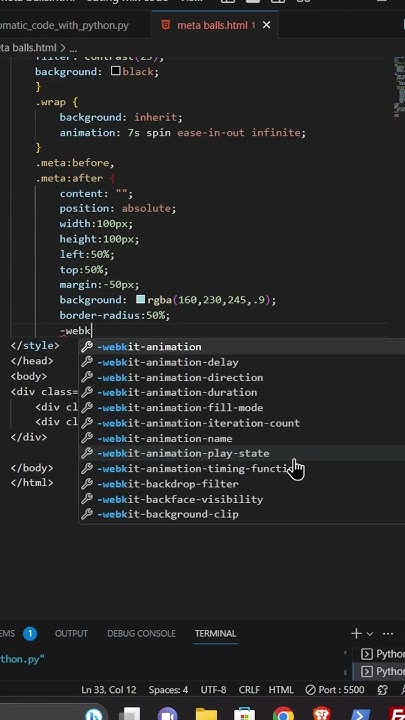 How To Make Meta balls/|How To Make Meta Balls?/ Html Css ?/ |#shorts # ...