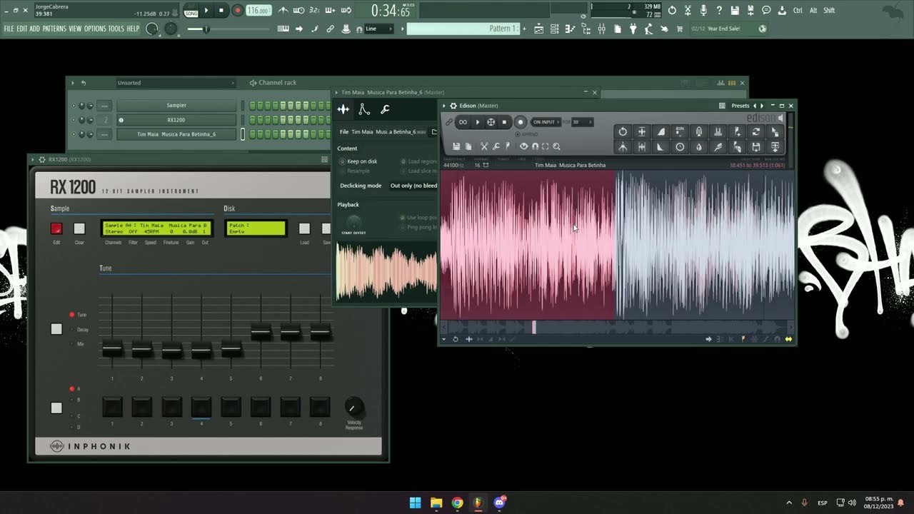 Beat using the RX 1200 vst