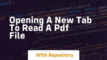 opening a new tab to read a pdf file