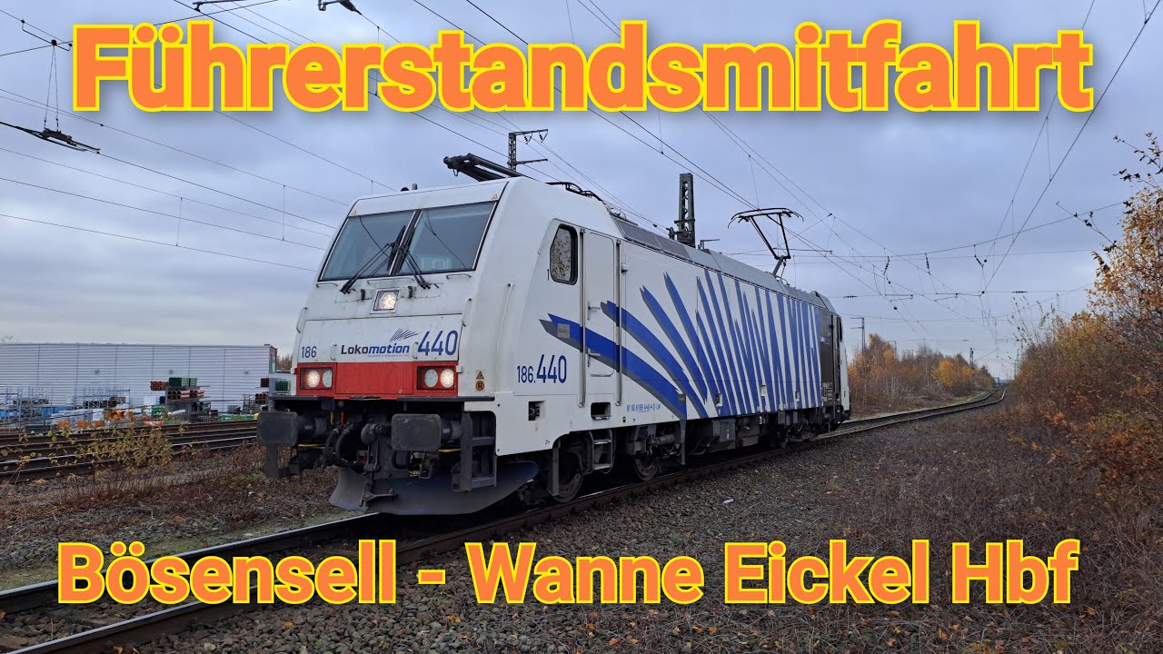 Führerstandsmitfahrt von Rheine nach Krefeld Hbf, Teil 2 nach Wanne Eickel Hbf über Recklinghausen