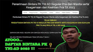BURUAN DAFTAR  PENDAFTARAN BA PK TNI AD 2023 HANYA SAMPAI 14 JULI