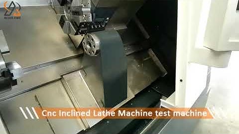 Slant bed and linear guide way CNC lathe inspection