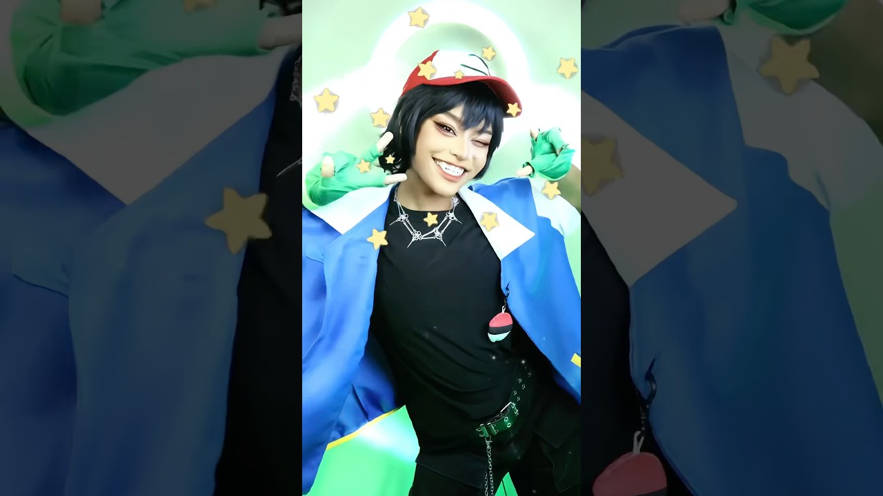 Jumanah as Ash from Pokemon💚First crossover & was so fun🥹Rate?👀#princesssachiko #sachi_hime96