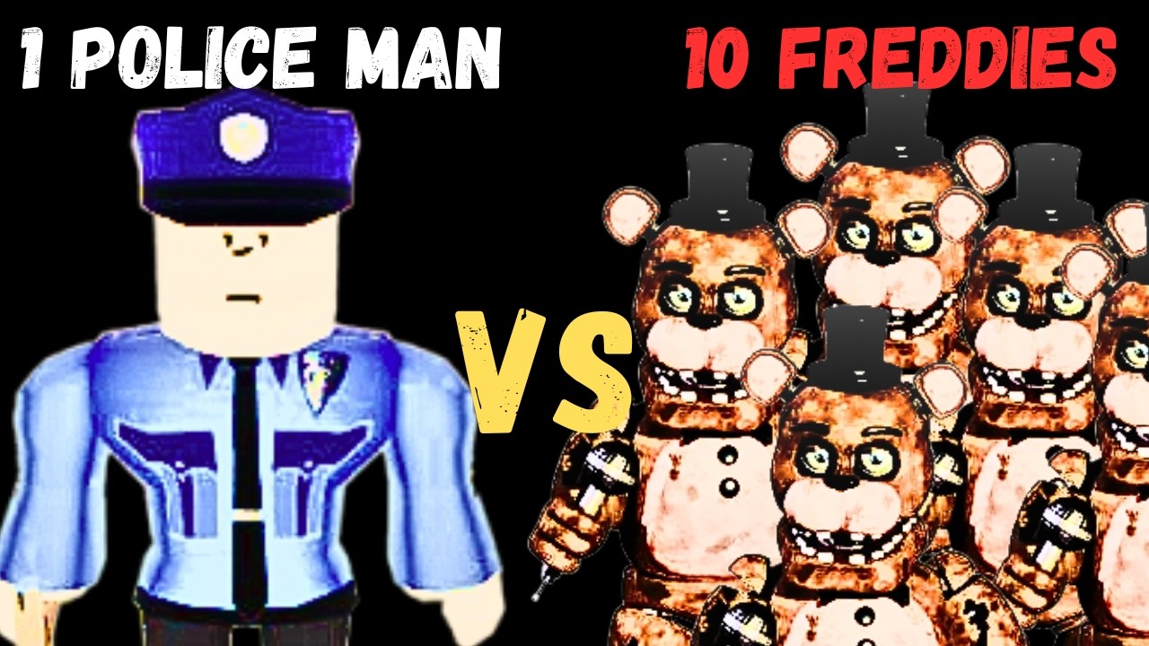 1 Police vs 10 Freddies Battle Test