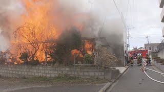 【速報】昼どきの住宅街が騒然　福島県郡山市で住宅火災