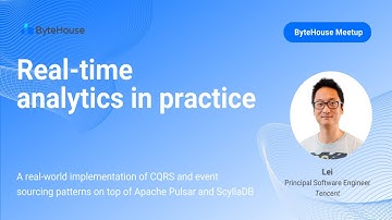 Real-time analytics in practice - implementation of CQRS and event sourcing on Pulsar and ScyllaDB
