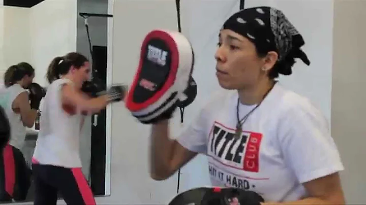 Mioshia "Yosh" Wagoner teaches University students the art of boxing