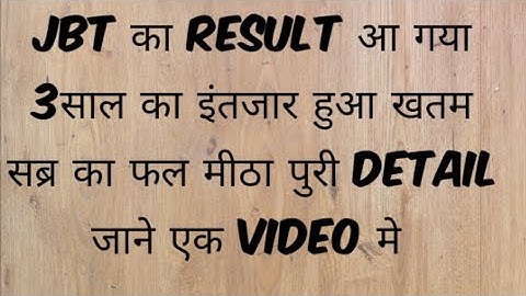 hpssc jbt post code 721 written test result declared today | hpssc jbt result 2022 | jbt result out