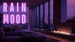 Rain Mood 🌧️ Chill R&B Mix | Rainy Night Vibes, Cozy Fireplace, Relaxing Soul & Sleep Music