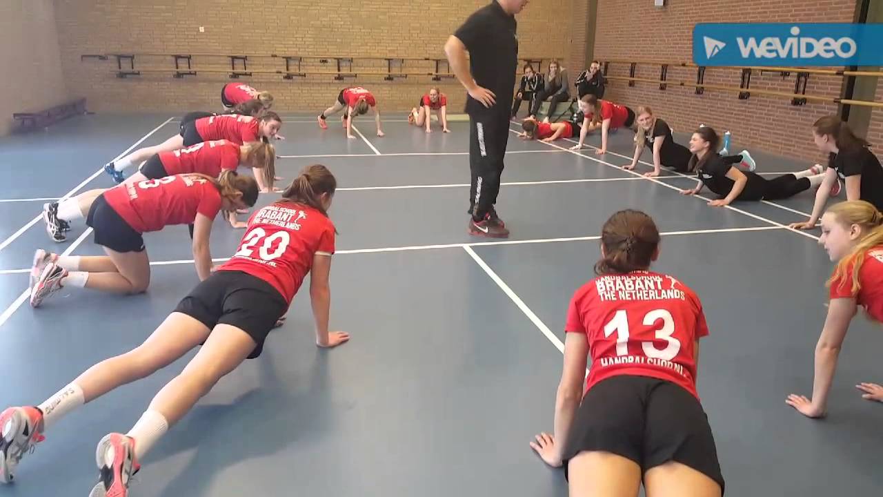 bewijs Alfabet uitrusting Handbalschool Brabant meisjes B fysieke training - 9 april 2016 - YouTube