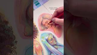 Portrait Drawing Process - Markers And Colored Pencils