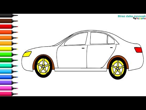 Araba Çizip Boyama Sayfası | Çocuklar İçin Boyama Videoları | Boyama Oyunları