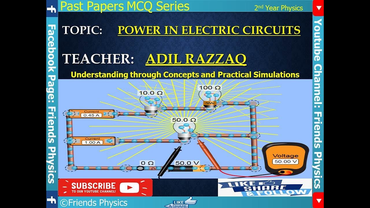 Power in Electric Circuits MCQs Solved With Simulation By Sir. ADIL ...