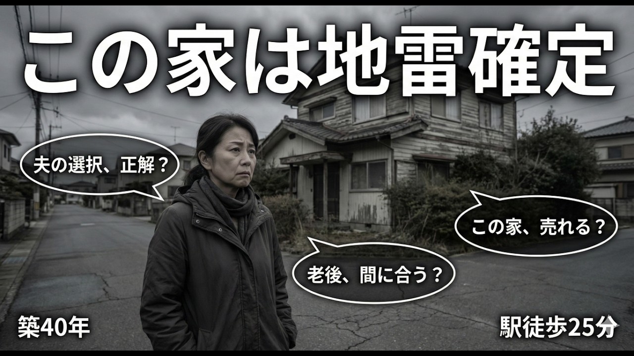 【警告】駅徒歩25分・築40年『負動産』確定！知らずに『老後破産』する中古戸建の【隠れた地雷】
