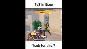 1v3 in 5 sec #pubg #bgmi #shorts #pubgmobile #ytshorts #shortvideo #shortsfeed