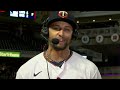 Royce Lewis reacts following 2-1 Twins win in his debut