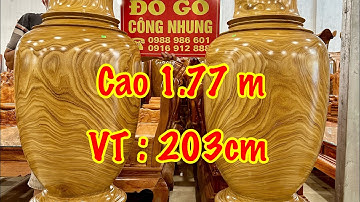 🔴Giới thiệu lô lục bình gỗ Cẩm vàng cao 1.67 m và 1.77 m