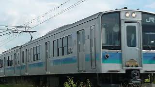 [警笛あり]大糸線 E127系100番台 穂高駅付近通過