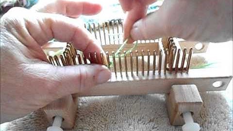 double e wrap cast on using the EFG 0 kiss loom