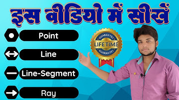 जानें Point ( बिंदु ) , Line ( रेखा ) , Line-segment ( रेखाखंड) & Ray ( किरण ) क्या होते?