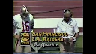 1985 NFL Week 3 San Francisco 49ers at LA Raiders