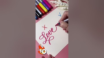 🤔How to write Love💕 #NhuanDaoCalligraphy #Calligraphy #shorts #caligrafia #love #satisfying