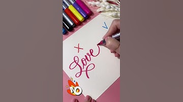 🤔How to write Love💕 #NhuanDaoCalligraphy #Calligraphy #shorts #caligrafia #love #satisfying