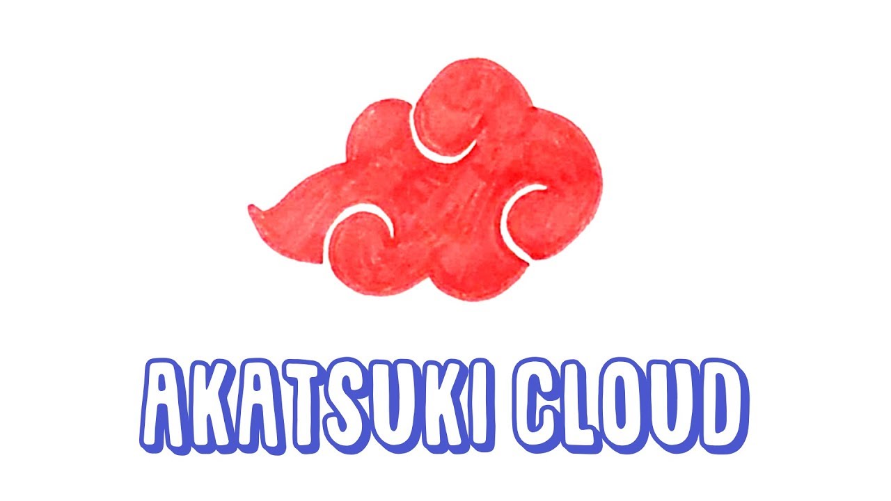 How to draw Akatsuki Cloud (Naruto) step by step, EASY 