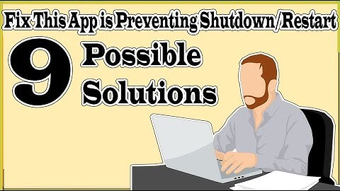 How To Fix This App Is Preventing Shutdown Or Restart Error In Windows 10 Windows 11/Windows 8/8 1