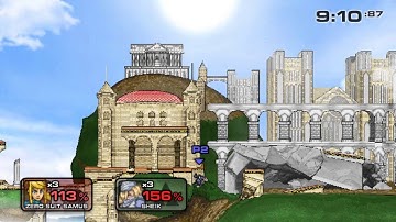 [SSF2 v0.9b] Zero Suit Samus vs Zelda/Sheik TURBO MODE