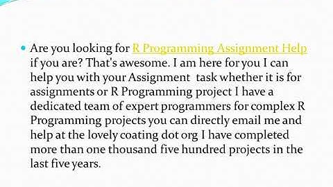 R Programming Assignment Help