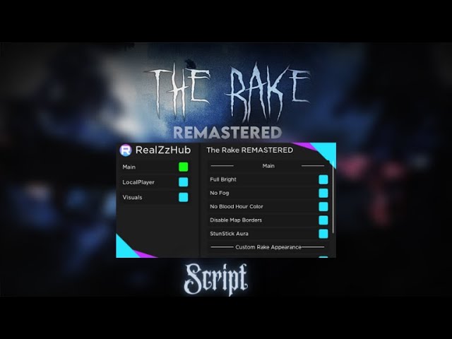 Roblox The Rake Remastered Script (Infinite Sprint, Remove Fog, Unlock  Camera, Esp Rake, LootBox) 