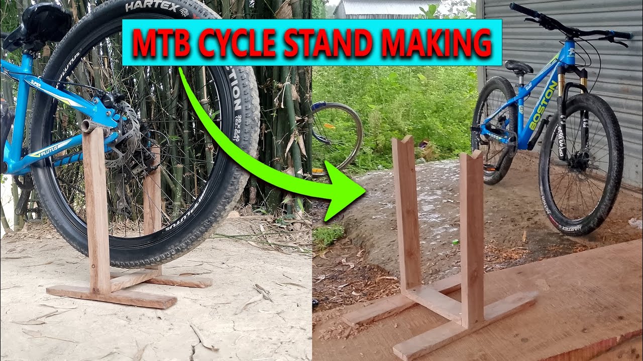 How to make MTB cycle stand // Cycle rakhne ka stand making 🔥💯