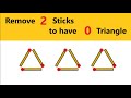 Hack Brain | Remove 2 Sticks to have Zero Triangle | Math Game with Scratch