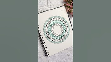 Easy way to draw mandala art for beginners💚✨#art #mandalaart #mandalatutorial #pattern #shorts