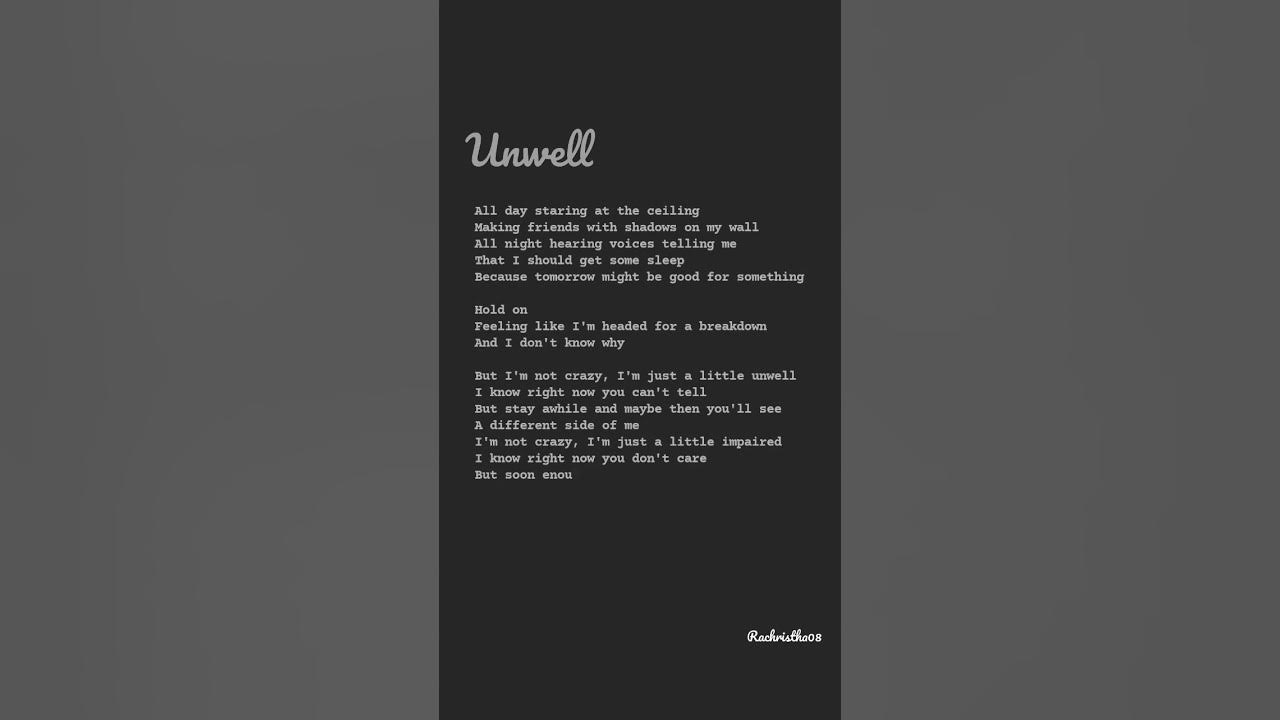 "UNWELL" Matchbox Twenty (Lyrics)