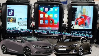 2023 Car Play Android Auto Headunit Tesla Astra J &  Cascada Cabrio mit Opc/ Sport /Eco Tasten & Tüv