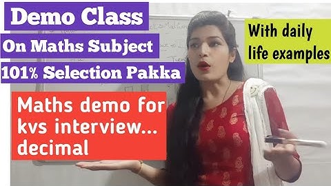 #kvs Maths Demo||Topic-Decimal||With Interesting method||PRT interview
