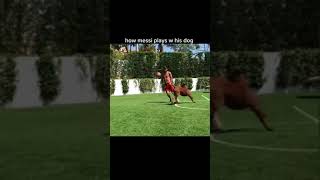 How Messi And Ronaldo Play With Their Dog￼