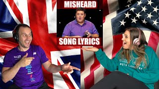 British Husband Shows American Wife  |  Peter Kay - Misheard Lyrics  *REACTION**