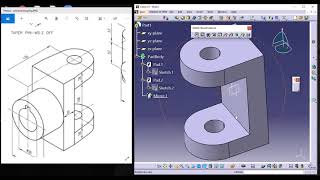 Universal Coupling parts design in CATIA - part 2